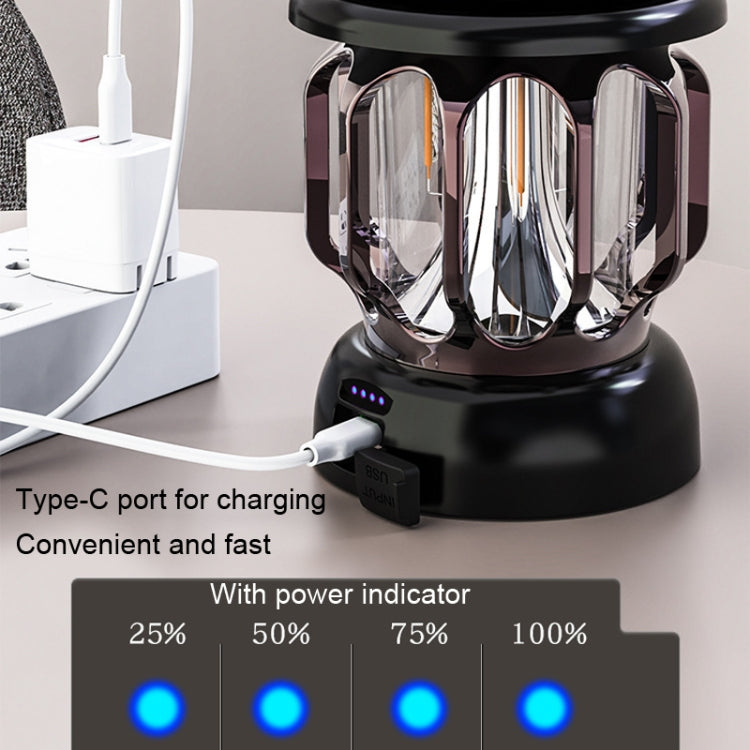 LH-B46 LED Retro Tent Light Convenient USB Charging Camping Light, LH-B46 Green