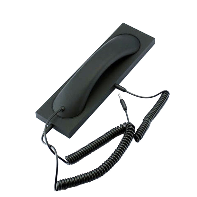 3.5mm Universal Office Mobile Phone Retro External Headset Mobile Phone Handset, 3.5mm Wired Black