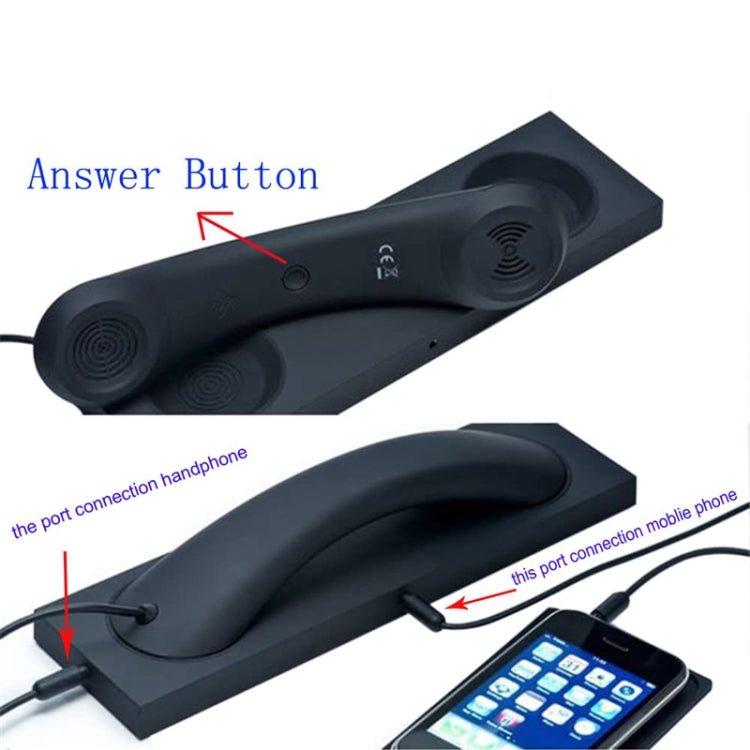 3.5mm Universal Office Mobile Phone Retro External Headset Mobile Phone Handset, 3.5mm Wired White