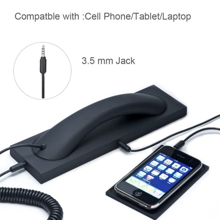 3.5mm Universal Office Mobile Phone Retro External Headset Mobile Phone Handset, 3.5mm Wired Black