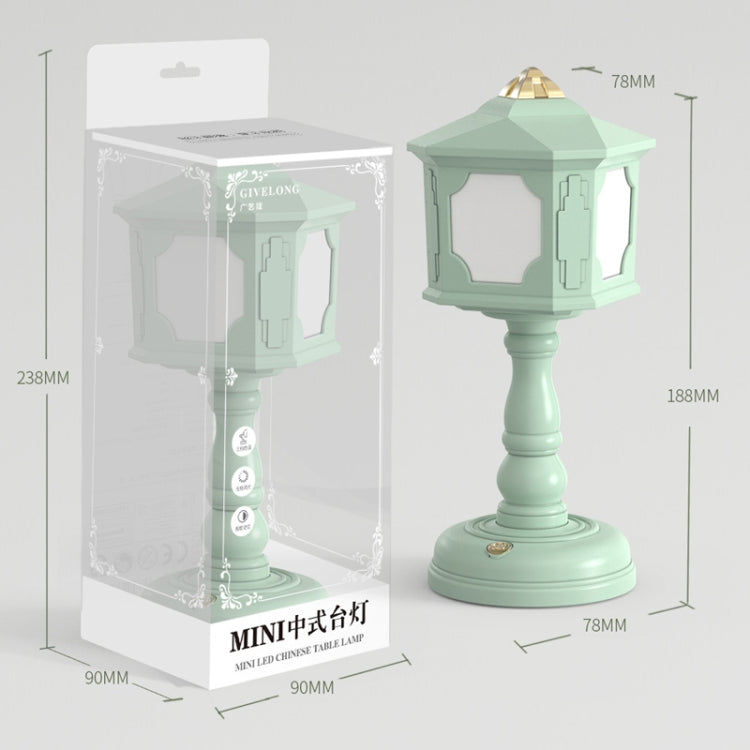 GIVELONG Retro Table Lamp USB Charging Small Night Light, Style:, 321-3 Blue