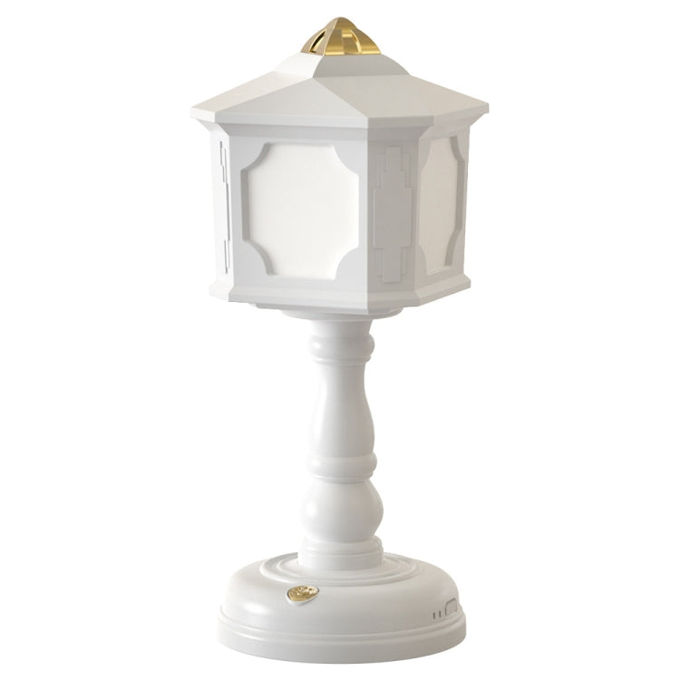 GIVELONG Retro Table Lamp USB Charging Small Night Light, Style:, 321-6 White