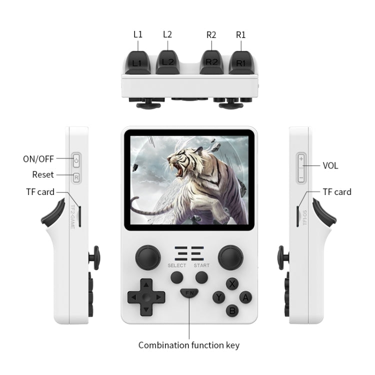 POWKIDDY RGB20S 3.5-Inch IPS Screen Retro Open Source Handheld Game Console, 16GB+64GB 15,000 Games
