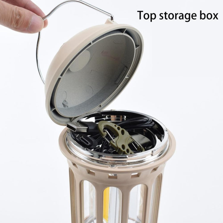 Battery Model COB Portable Outdoor Camping Lamp Atmosphere Tent Lamp Retro Lamp, Battery Small Red