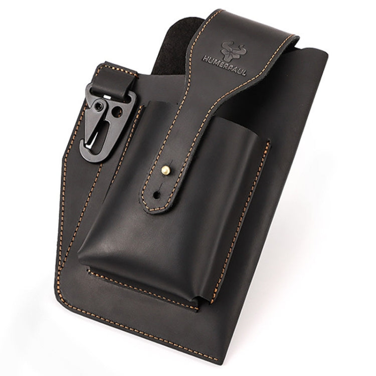 HUMERPAUL Retro Keychain Wears Belt Leather Mobile Phone Bag Men Waist Bag