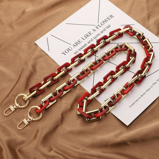 Retro Mobile Phone Chain Lanyard Tortoiseshell Acrylic Resin Bag Chain with Spacer