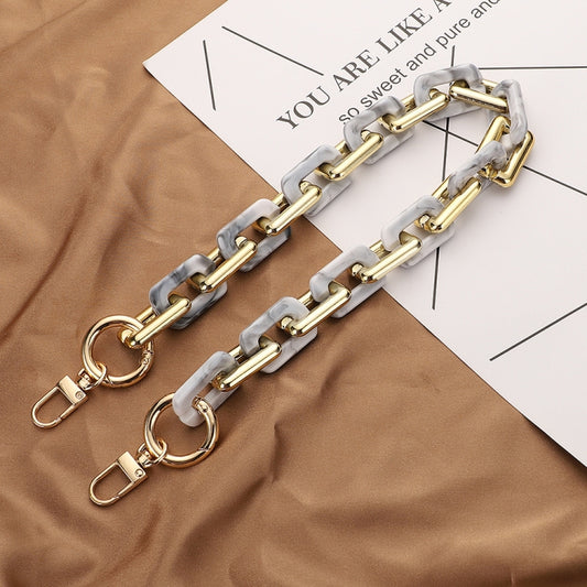 Retro Mobile Phone Chain Lanyard Tortoiseshell Acrylic Resin Bag Chain with Spacer