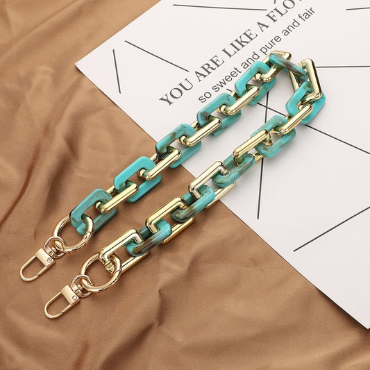 Retro Mobile Phone Chain Lanyard Tortoiseshell Acrylic Resin Bag Chain with Spacer
