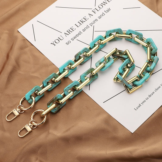 Retro Mobile Phone Chain Lanyard Tortoiseshell Acrylic Resin Bag Chain with Spacer