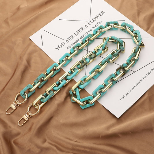 Retro Mobile Phone Chain Lanyard Tortoiseshell Acrylic Resin Bag Chain with Spacer