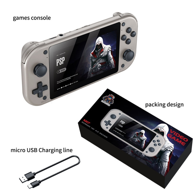 HD 4.3 inch High Brush Display Screen Retro PSP Remote Sensing Home Game Console, M17 128GB