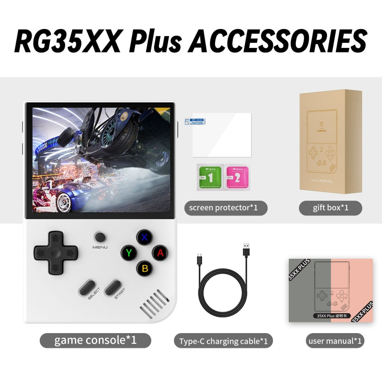 ANBERNIC RG35XX PLUS Handheld Game Console 3.5-Inch IPS Screen Support HDMI TV, 64GB