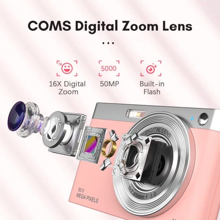 50 MP HD Camera 4K Video Retro Vlog Self-Shooting Camera