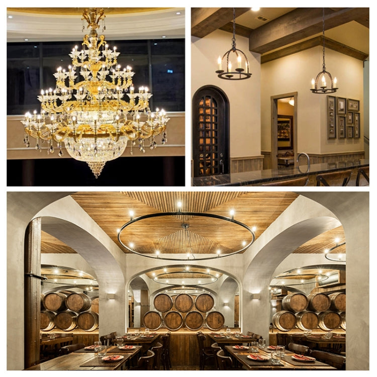 C35 Constant Current Flicker-free LED Highlight Retro Chandelier Lights, Sharp Bulbs E14-6W