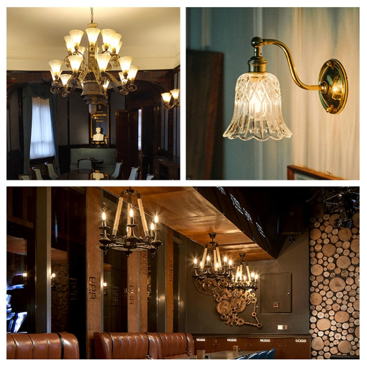 C35 Constant Current Flicker-free LED Highlight Retro Chandelier Lights, Sharp Bulbs E14-4W