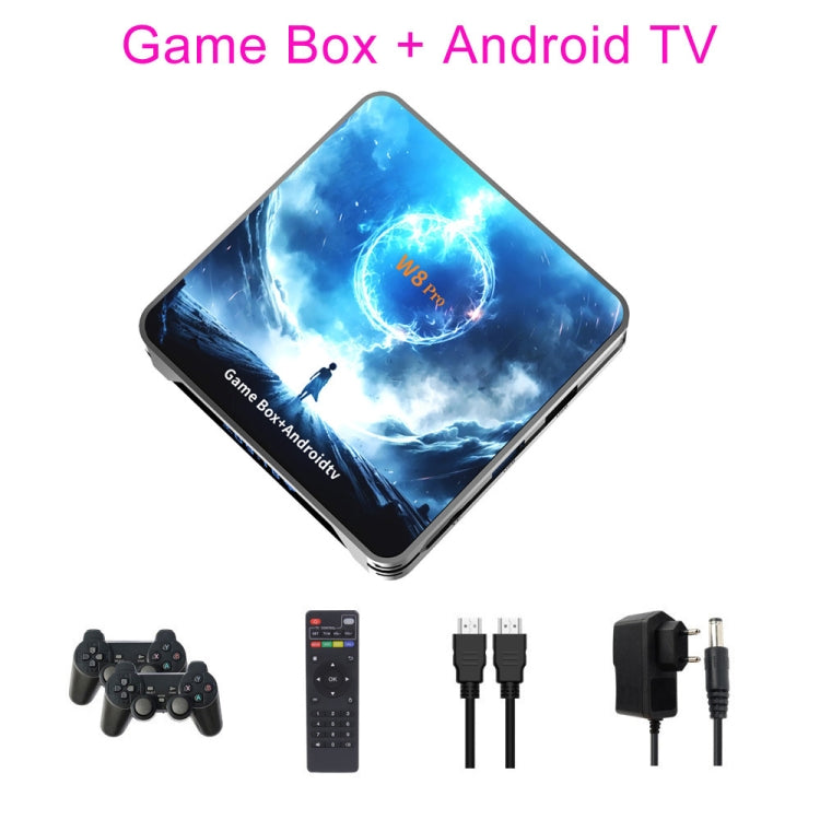 W8PRO 64G Dual System HD Wireless Joystick Retro Gaming Console With 36000+ Games, EU Plug