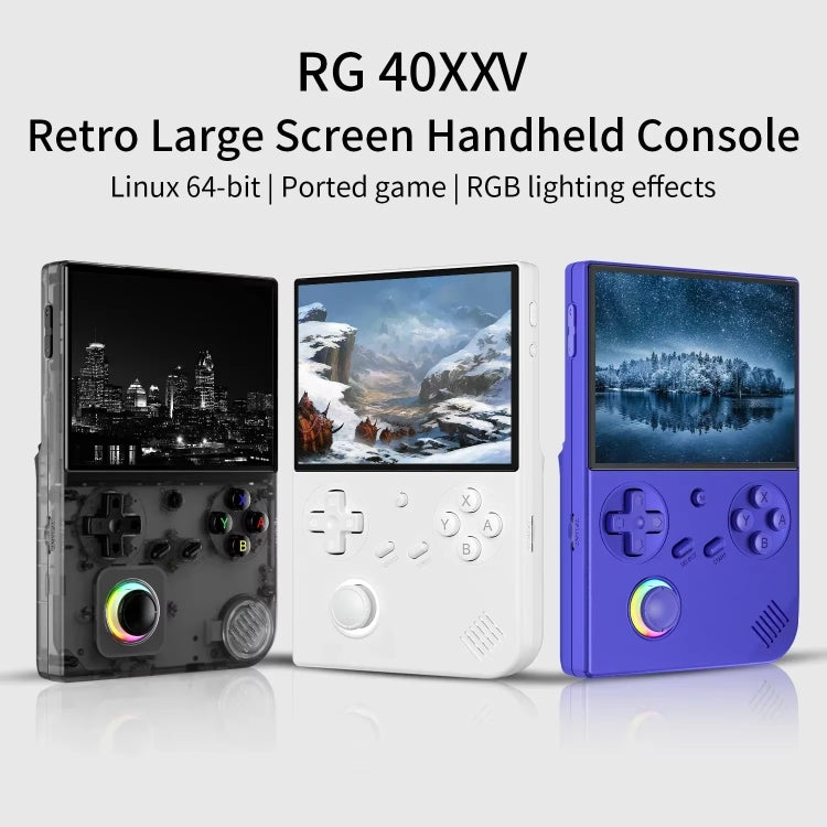 ANBERNIC RG40XXV Vertical HD Screen Joystick Game Console With Ambient Light Portable Retro Handheld Console, 64GB+128GB
