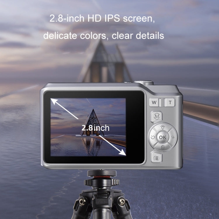 1080P HD Student Retro Digital Card Camera, White+32G