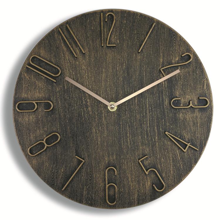 12 Inch Frameless Minimalist Wall Clock Silent Modern Quartz Clock compatible with Living Room, Bedroom, Kitchen, Gold Bronze