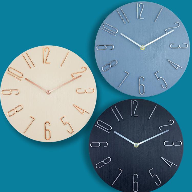 12 Inch Frameless Minimalist Wall Clock Silent Modern Quartz Clock compatible with Living Room, Bedroom, Kitchen, Black Gold