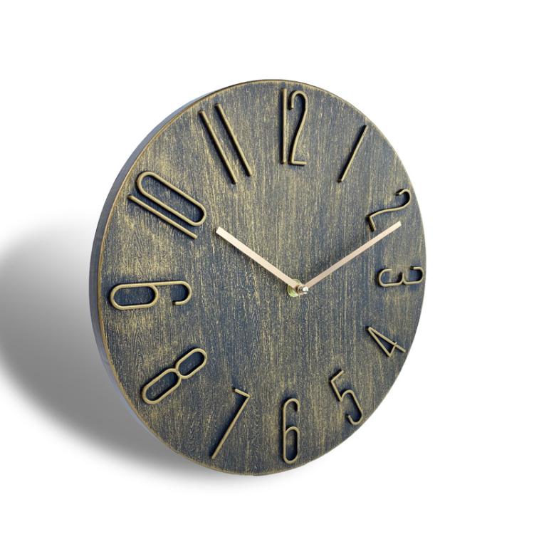 12 Inch Frameless Minimalist Wall Clock Silent Modern Quartz Clock compatible with Living Room, Bedroom, Kitchen, Black Gold