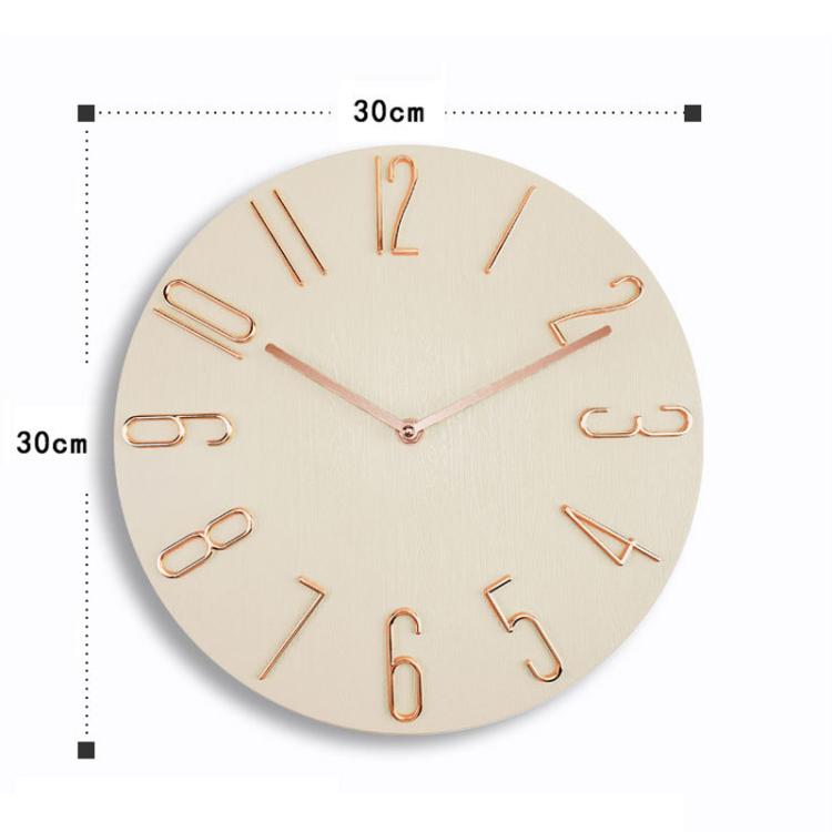 12 Inch Frameless Minimalist Wall Clock Silent Modern Quartz Clock compatible with Living Room, Bedroom, Kitchen, Black Gold