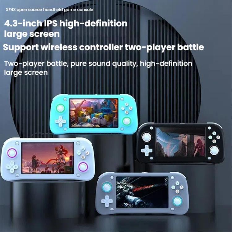 XF43 Retro Handheld Game Console Open Source 4.3 Inch Large Screen Gaming Video Players Console, 128G