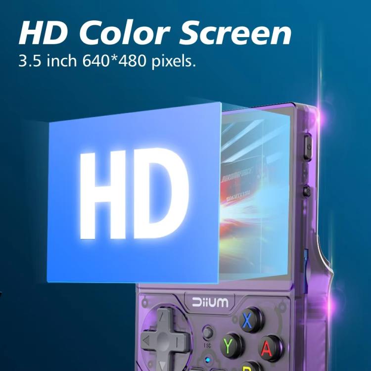 D008 3.5-Inch HD Retro Handheld Game Console With ARM Cortex-A7 800MHz, 1GB RAM & HDMI Output, 128G White