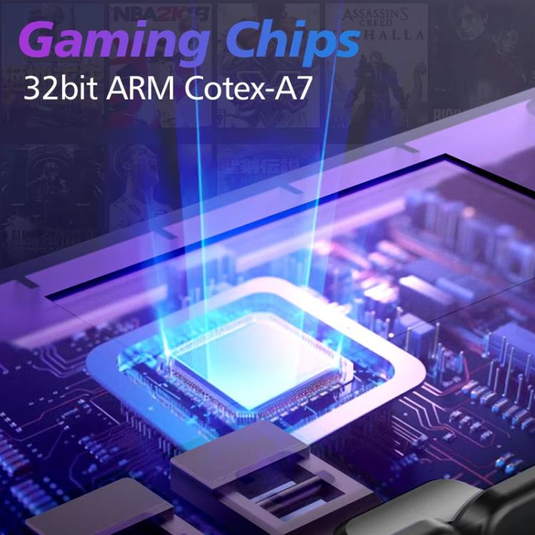 D008 3.5-Inch HD Retro Handheld Game Console With ARM Cortex-A7 800MHz, 1GB RAM & HDMI Output, 64G Clear Blue