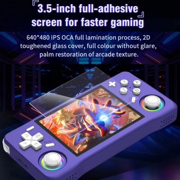 XF35H 3.5-Inch Retro Handheld Game Console With Linux System And RGB Light Pocket Video Game Player, 64G