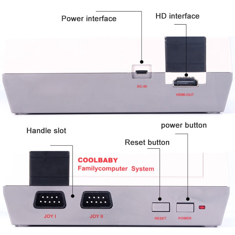 Retro Classic TV Mini HDMI HD Video Game Console, Built-in 600 Games, 600 Games(US Plug)