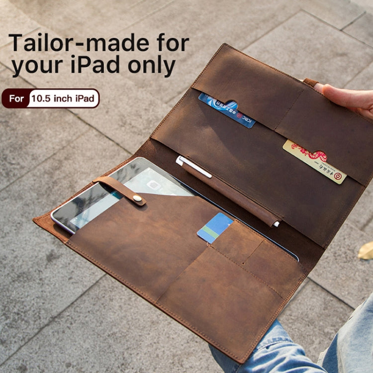 CF2002 Compatible with iPad Pro 10.5 inch Retro Crazy Horse Texture Buckle Multifunctional Tablet PC Protective Leather Case with Mobile Phone / Notebook Pockets & Card Slots, Compatible with iPad Pro 10.5 inch