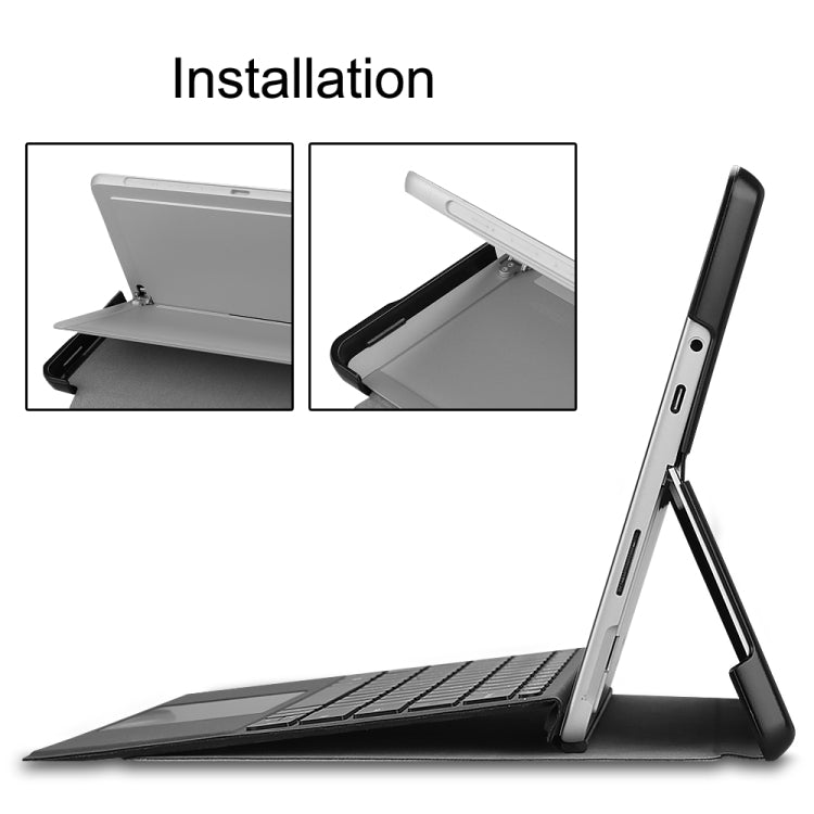 Retro Tower Pattern Colored Painted Horizontal Flip PU Leather Case for Microsoft Surface Go 10 inch, with Holder & Pen Slot