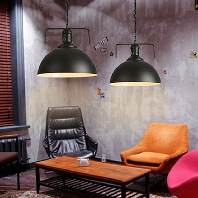 Retro Industrial Pendant Light Creative Single Head Iron Art Hanging Lamp E27 Bulb Perfect compatible with Kitchen Dining Room Bedroom Living Room, Warm White