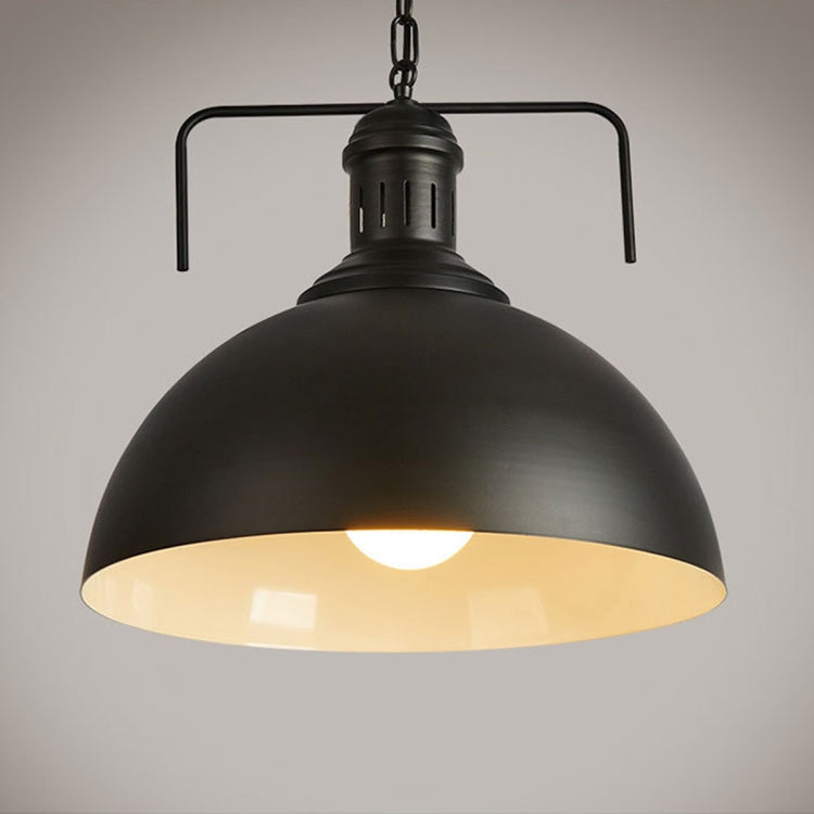 Retro Industrial Pendant Light Creative Single Head Iron Art Hanging Lamp E27 Bulb Perfect compatible with Kitchen Dining Room Bedroom Living Room, Cold White