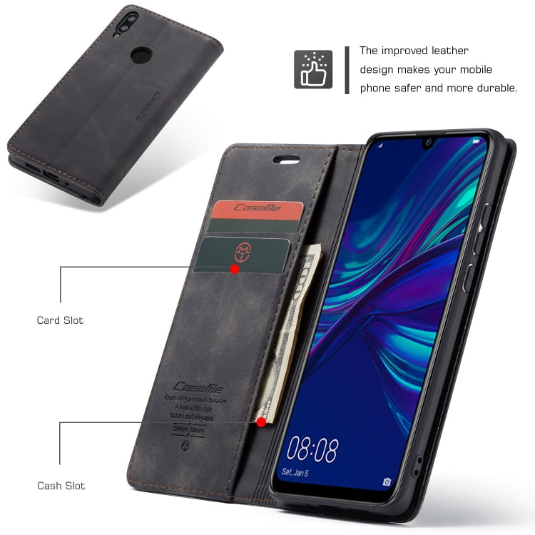 CaseMe Multifunctional Retro Frosted Horizontal Flip Leather Case for Huawei P Smart 2019 / Honor 10 Lite, with Card Slots & Holder & Wallet, Compatible with Huawei P Smart 2019