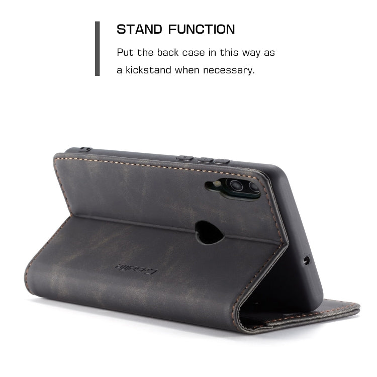 CaseMe Multifunctional Retro Frosted Horizontal Flip Leather Case for Huawei P Smart 2019 / Honor 10 Lite, with Card Slots & Holder & Wallet, Compatible with Huawei P Smart 2019