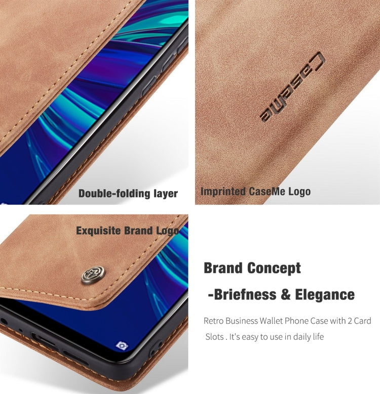 CaseMe Multifunctional Retro Frosted Horizontal Flip Leather Case for Huawei P Smart 2019 / Honor 10 Lite, with Card Slots & Holder & Wallet, Compatible with Huawei P Smart 2019