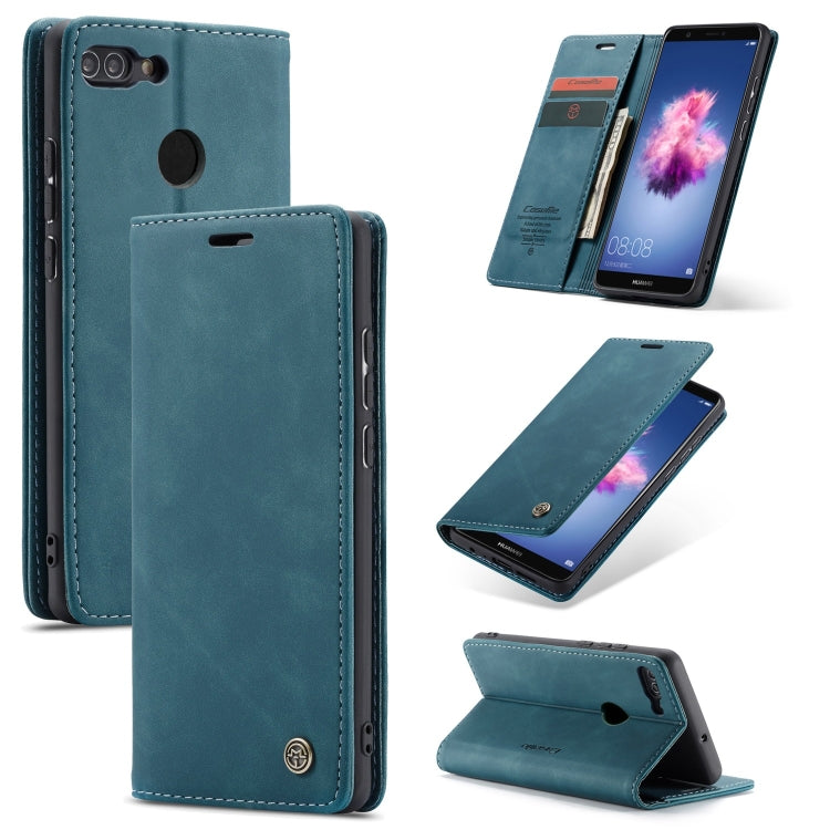 CaseMe Multifunctional Retro Frosted Horizontal Flip Leather Case for Huawei P Smart / Enjoy 7S / Honor 9 Lite, with Card Slots & Holder & Wallet, Compatible with Huawei P Smart