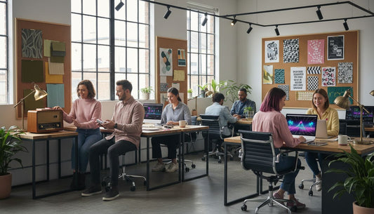 retro technology workspace