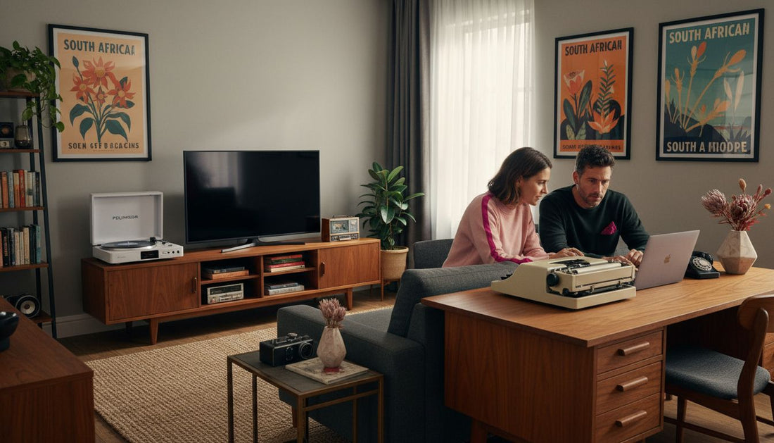 retro tech workspace