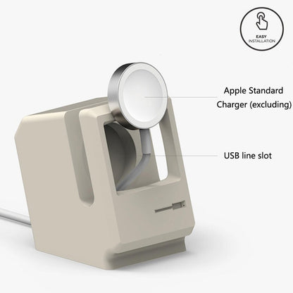 Retro Style Silica Gel Apple Watch Charging Dock Stand Holder Station