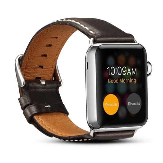 Denior Oil Wax Retro Watch Leather Watch Band compatible with Apple Watch Series 10 42mm / 9&8&7 41mm / SE 3&SE 2&6&SE&5&4 40mm / 3&2&1 38mm
