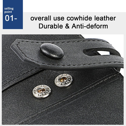 3529 Retro Crazy Horse Texture Double Zipper Anti-magnetic RFID Wallet compatible with Man with Card Slots