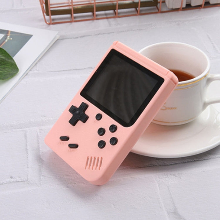 MK800 3.0 inch Macaron Mini Retro Classic Handheld Game Console compatible with Kids Built-in 800 Games, Support AV Output, MK800 / Pink