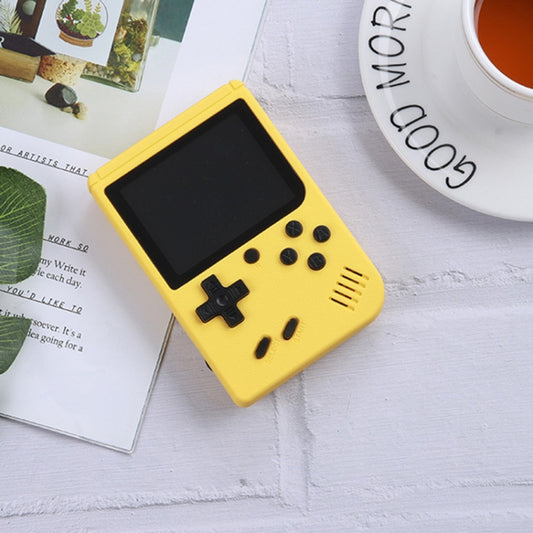 MK800 3.0 inch Macaron Mini Retro Classic Handheld Game Console compatible with Kids Built-in 800 Games, Support AV Output, MK800 / Yellow