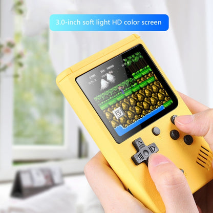 MK800 3.0 inch Macaron Mini Retro Classic Handheld Game Console compatible with Kids Built-in 800 Games, Support AV Output, MK800 / Yellow