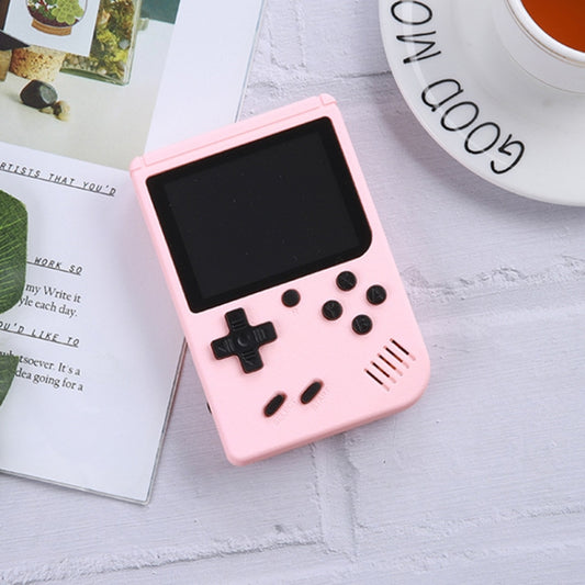 MK500 Macaron Mini Retro Classic Handheld Game Console compatible with Kids Built-in 500 Games, Support AV Output, MK500 / Pink