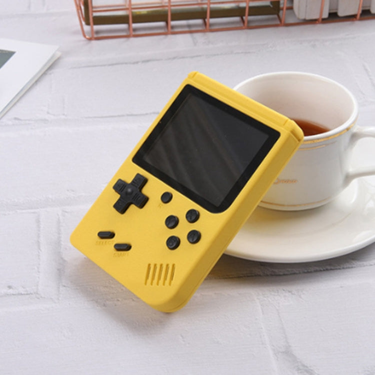 MK500 Macaron Mini Retro Classic Handheld Game Console compatible with Kids Built-in 500 Games, Support AV Output, MK500 / Yellow