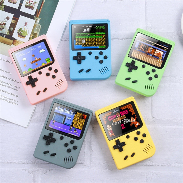 MK500 Macaron Mini Retro Classic Handheld Game Console compatible with Kids Built-in 500 Games, Support AV Output, MK500 / Blue